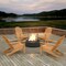 Costway Outdoor Adirondack Chair Solid Wood sturdy Patio Garden Furniture GrayNaturalWhite